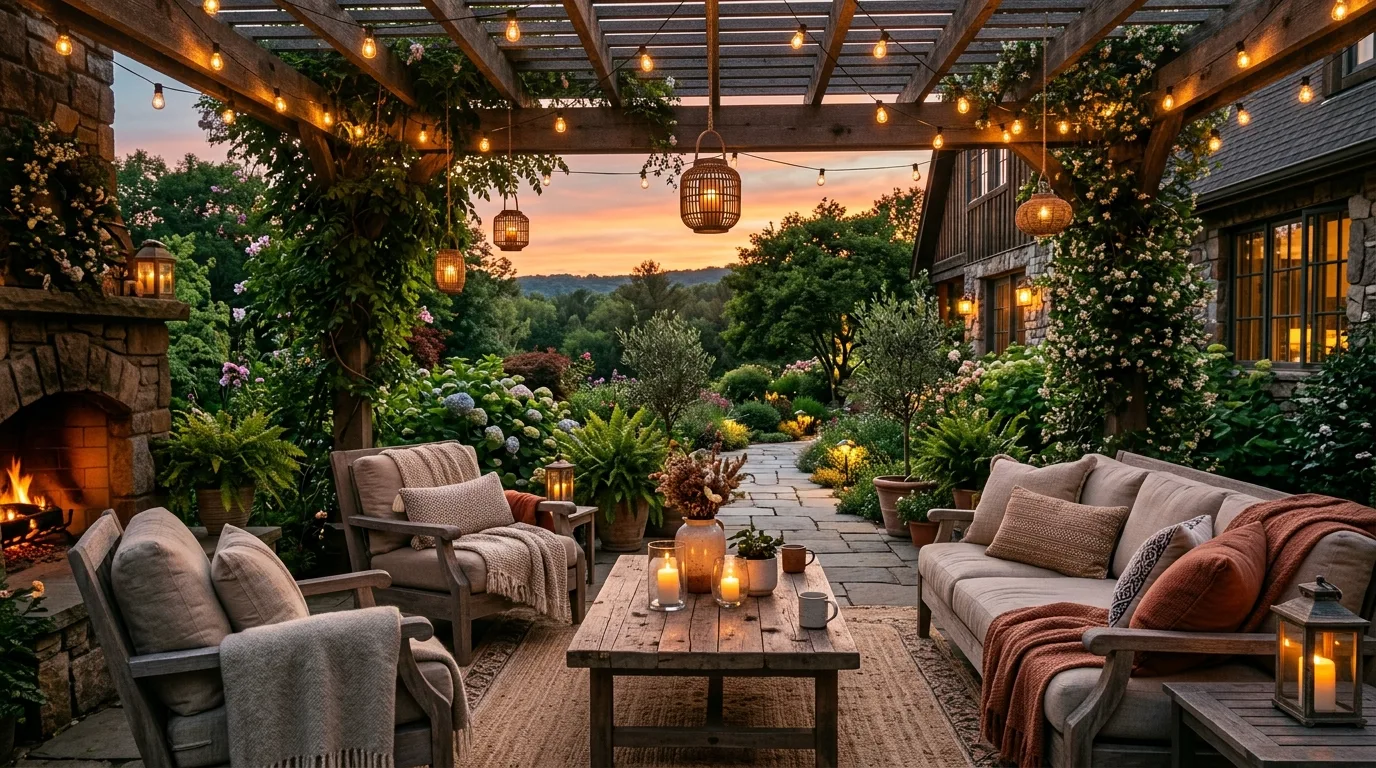 Style the patio with accessories that can handle real use inspiration for a backyard patio.